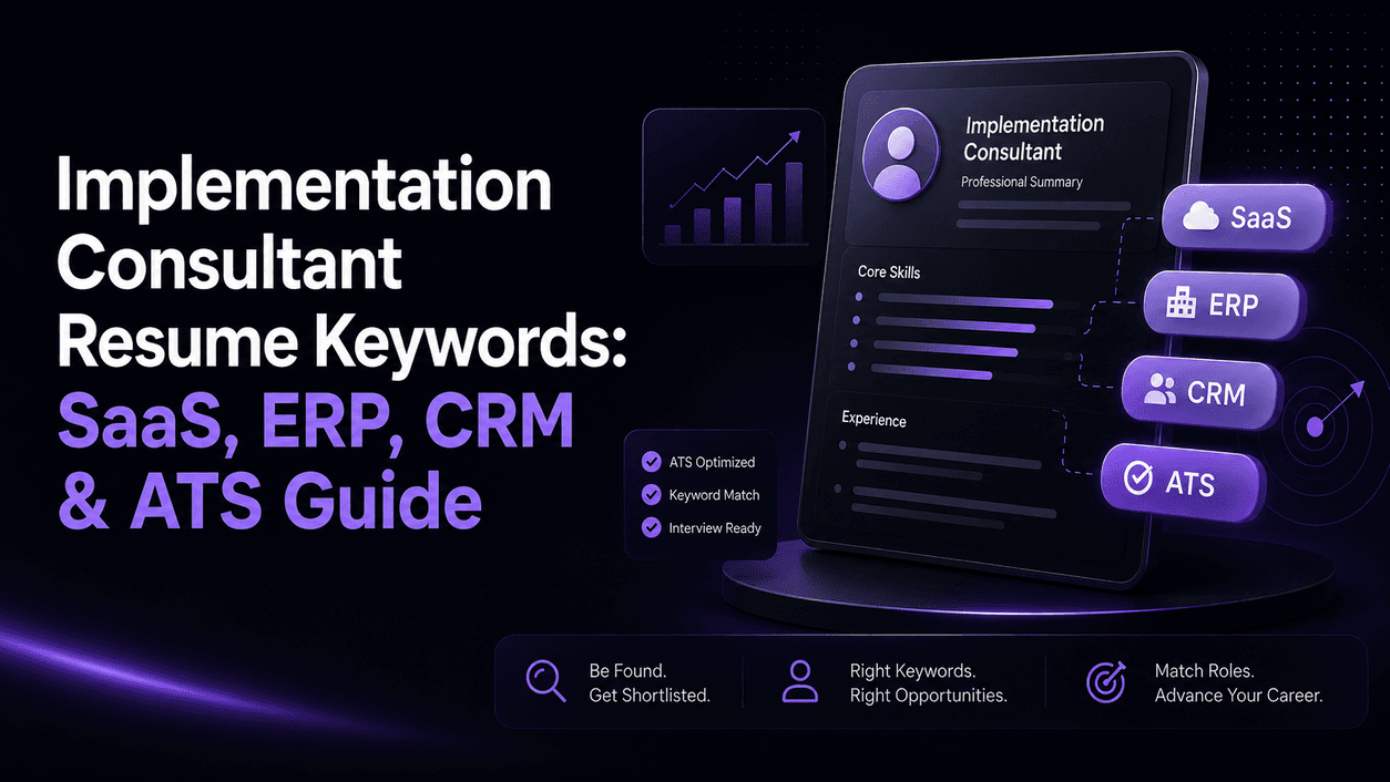 Implementation Consultant Resume Keywords: SaaS, ERP, CRM & ATS Guide
